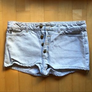 American apparel light denim shorts